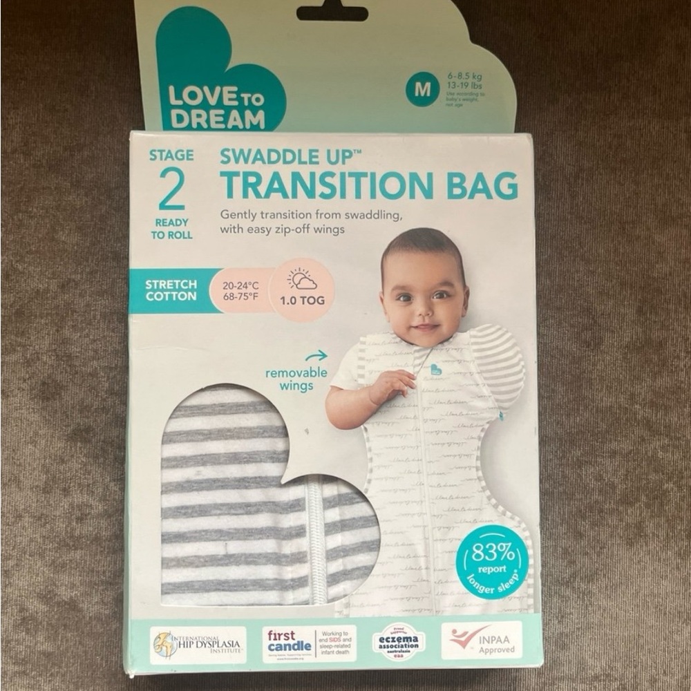 Love to Dream Swaddle Up Transition Bag - White and Gray